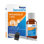 Humana Benelife Vitamin D + DHA, from birth, 15 ml