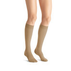 Jobst Opaque, calcetines de compresión para la rodilla, CCL2, punta cerrada, talla 4, natural