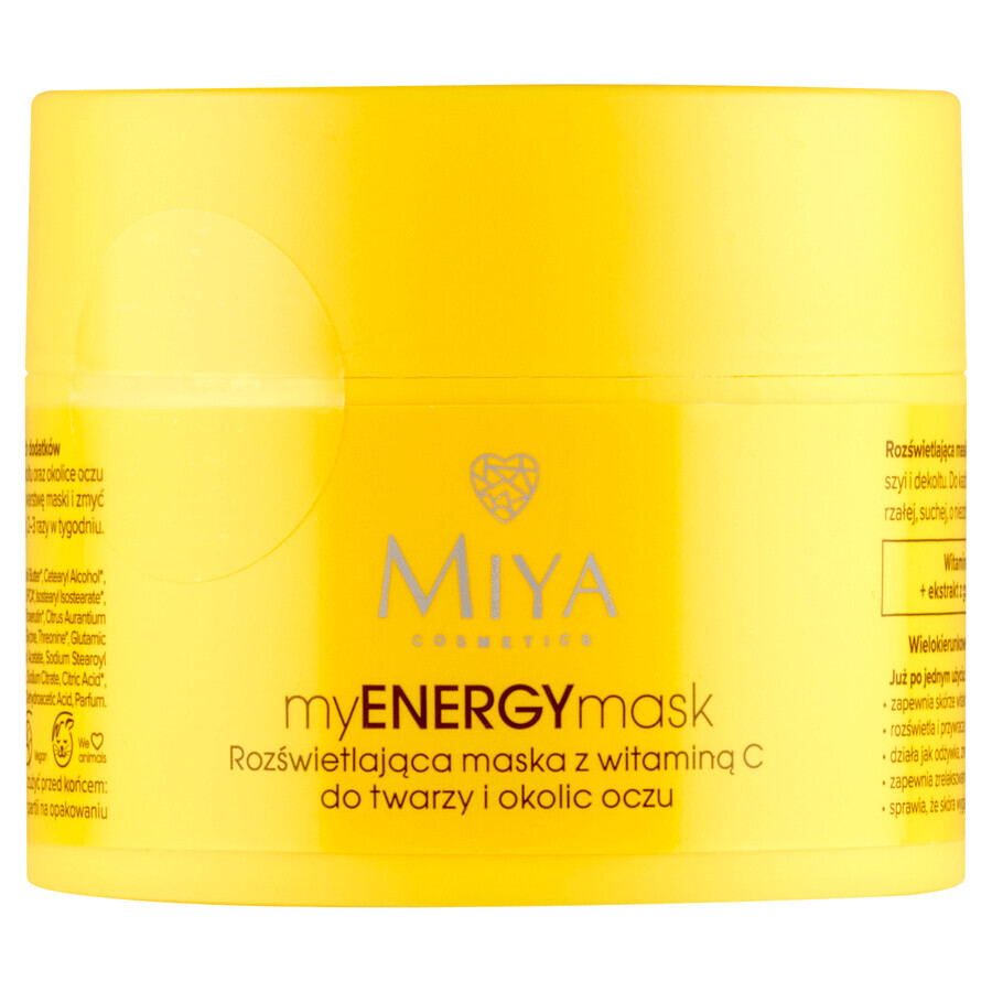 Miya myENERGYmask, illuminating mask with vitamin C, 50 ml