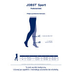 Jobst Sport, Sport-Kompressionskniestrümpfe, 20-30 mmHg, Größe XL, grau/graphit