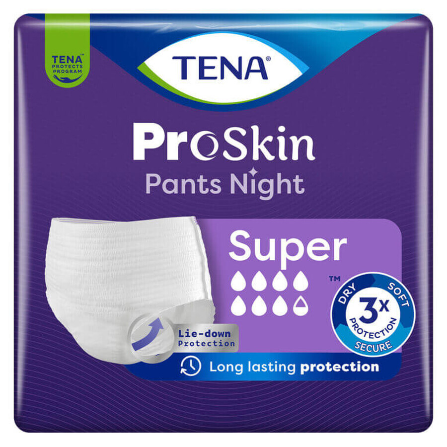 Tena Pants ProSkin Night, mutandine assorbenti, taglia M, 80-110 cm, Super, 30 pezzi