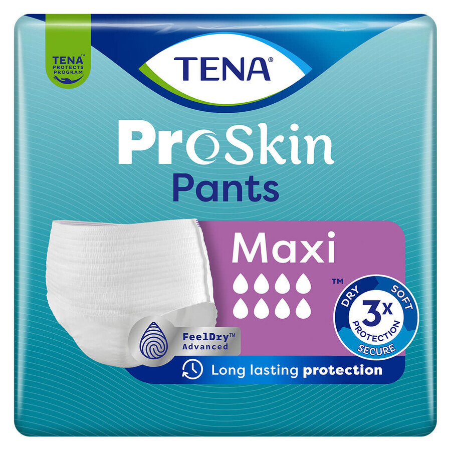 Tena Pants ProSkin, absorbierender Slip, Größe M, 80-110 cm, Maxi, 10 Stück