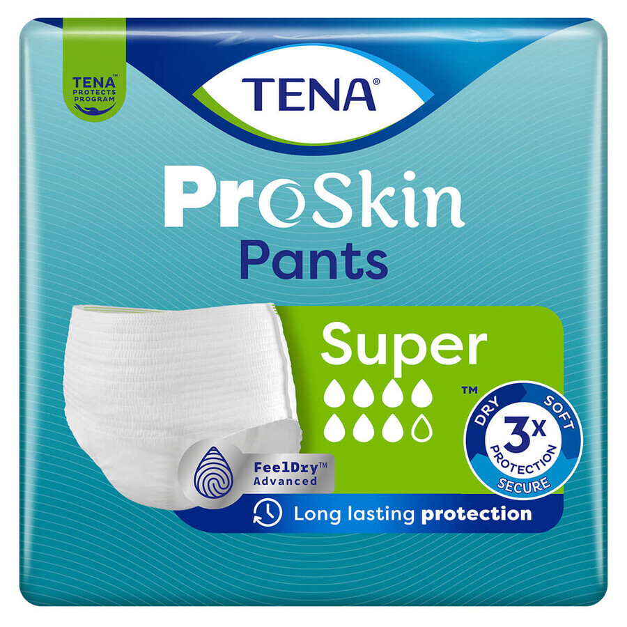 Tena Pants Proskin, slip absorbant, taille L, 100-135 cm, Super, 30 pièces