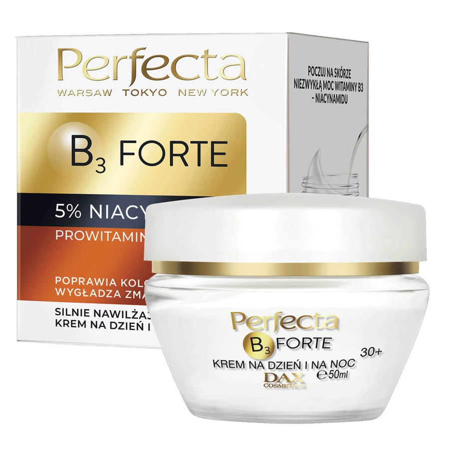 Perfecta B3 Forte 30+, stark feuchtigkeitsspendende Gesichtscreme, Tag und Nacht, 50 ml 