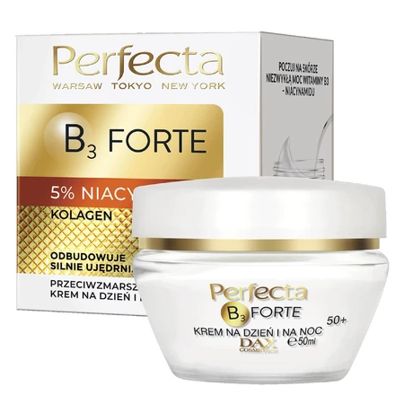 Perfecta B3 Forte 50+, Anti-Falten-Gesichtscreme, Tag und Nacht, 50 ml
