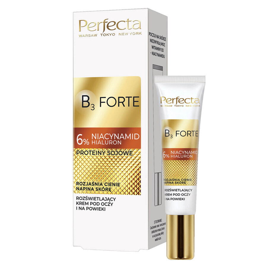 Perfecta B3 Forte, crema iluminadora de ojos y párpados, 15 ml