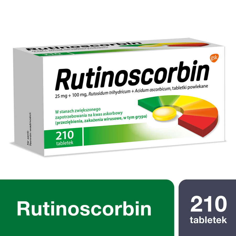 Rutinoscorbin 25 mg + 100 mg, 210 Filmtabletten