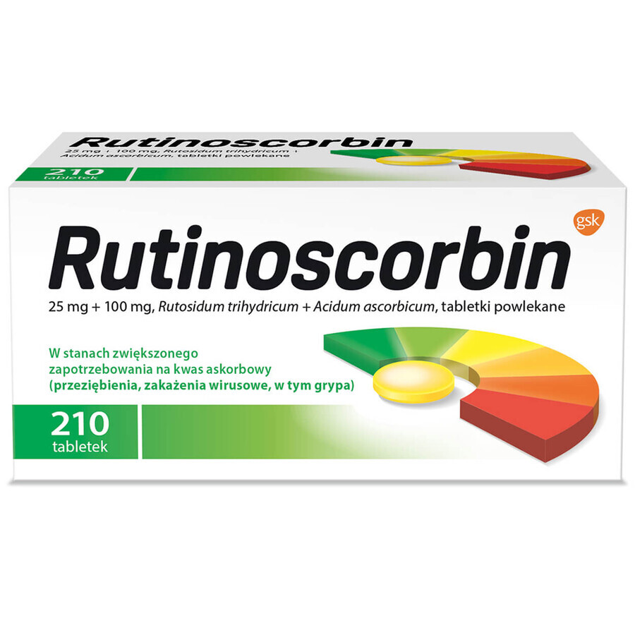 Rutinoscorbin 25 mg + 100 mg, 210 Filmtabletten