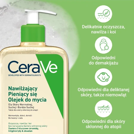 CeraVe, feuchtigkeitsspendendes schäumendes Öl mit Ceramiden zum Waschen, 473 ml