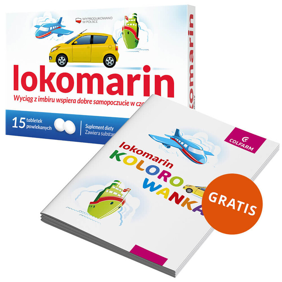 Lokomarin, 15 Filmtabletten + Gratis-Malbuch