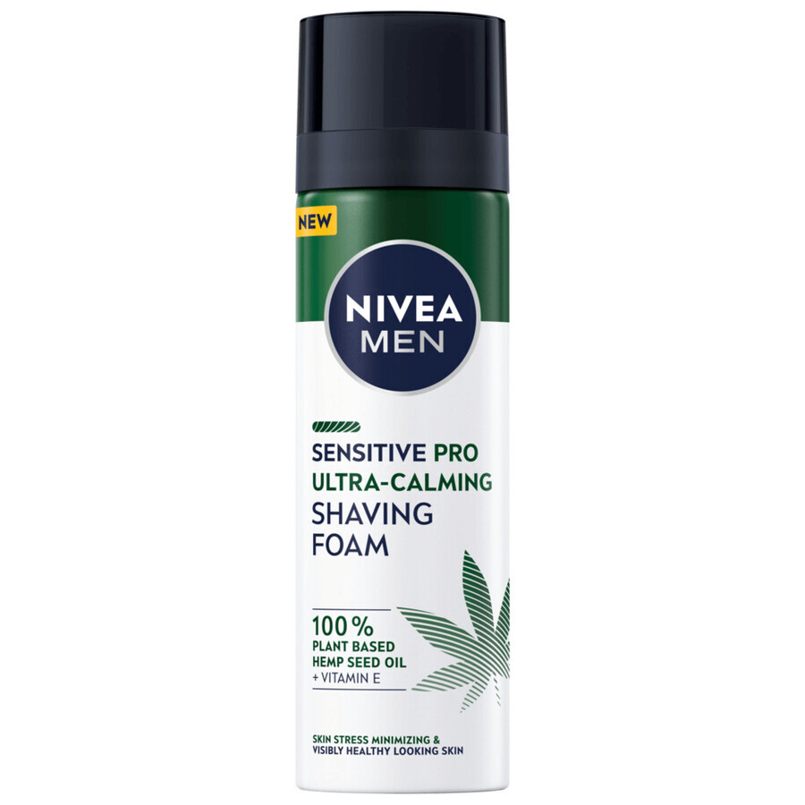 Nivea Men Sensitive Pro, scheerschuim met hennepolie, Ultra-Kalmerende, 200 ml