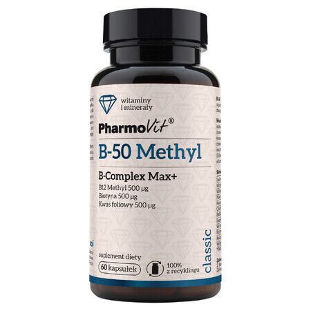 PharmoVit B-50 Methyl B-Komplex Max+, 60 Kapseln