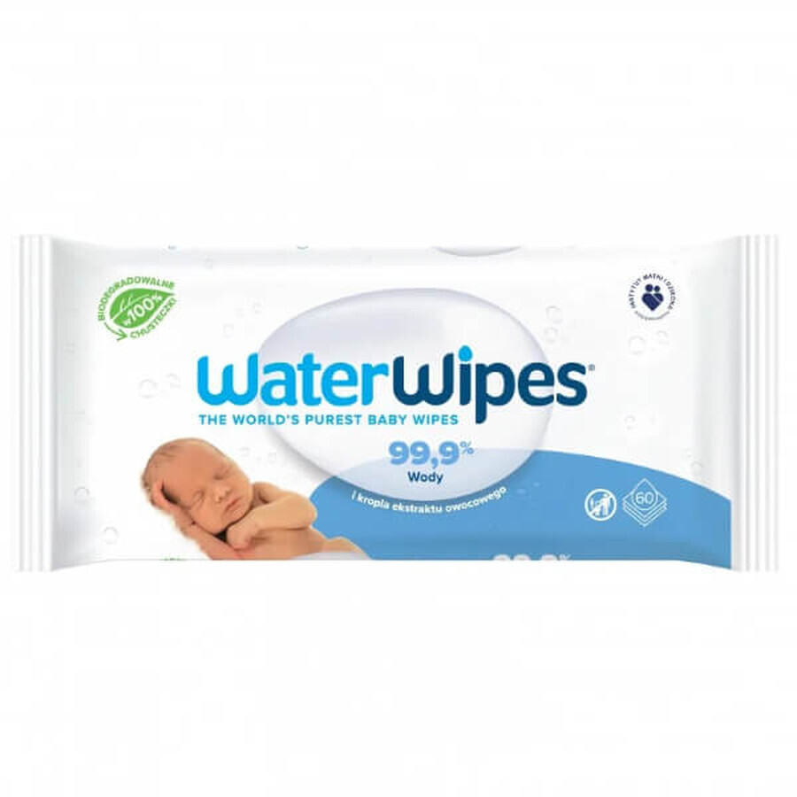 WaterWipes Bio, Feuchttücher, Wasser, von Geburt an, 9 x 60 Stück