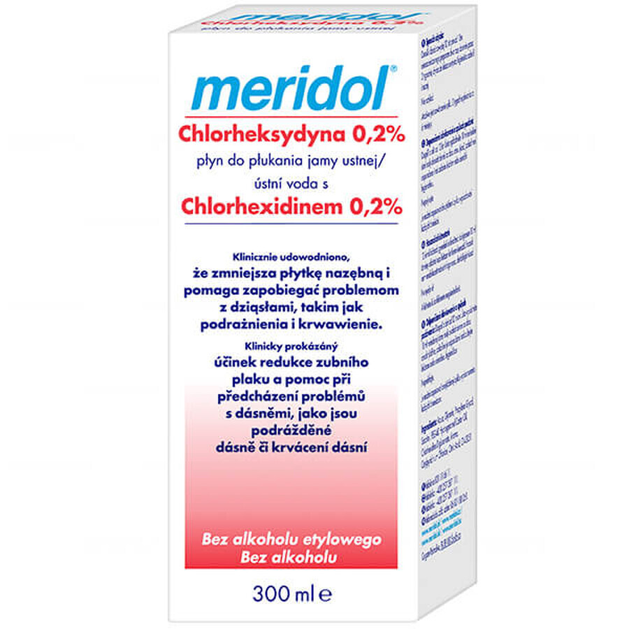 Meridol Chlorhexidin 0,2%, Mundspülung, alkoholfrei, 300 ml