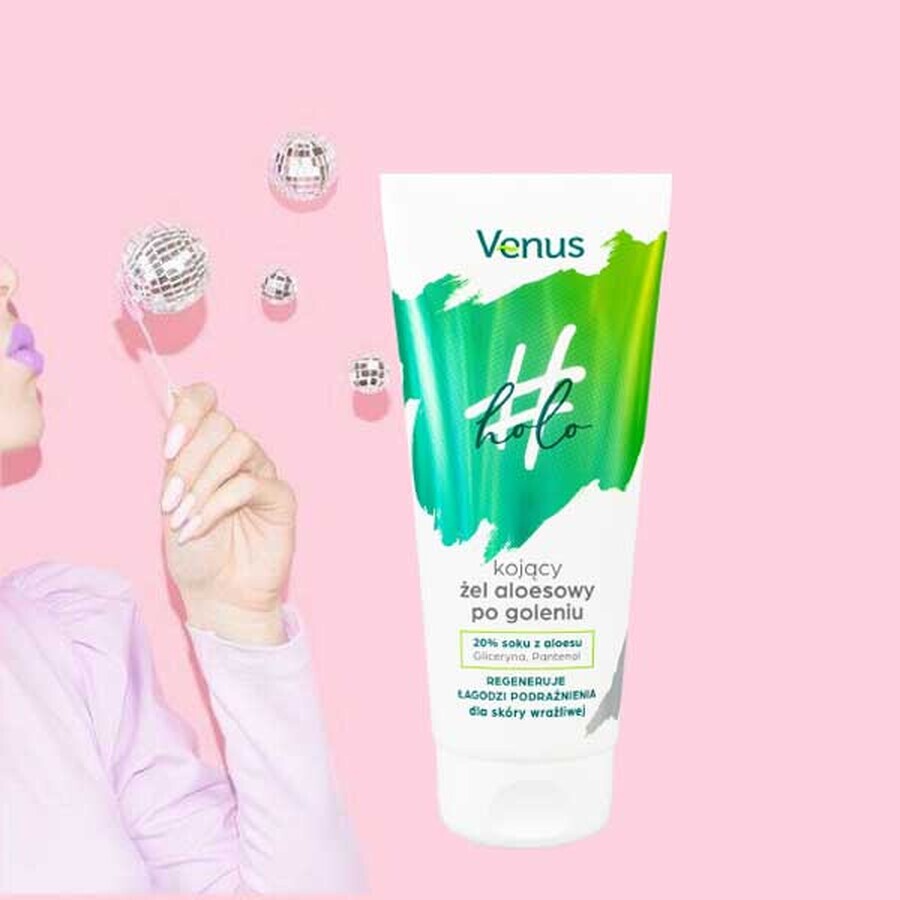 Venus Holo, beruhigendes Aloe-Vera-Gel nach der Rasur, empfindliche Haut, 200 ml