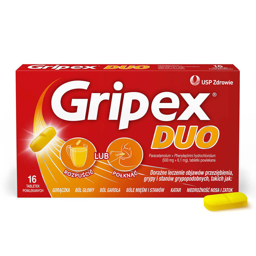 Gripex Duo, 16 tablets