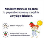 Naturell Vitamin D für Kinder 1000 IU, Vanille- und Erdbeergeschmack, 60 Kautabletten