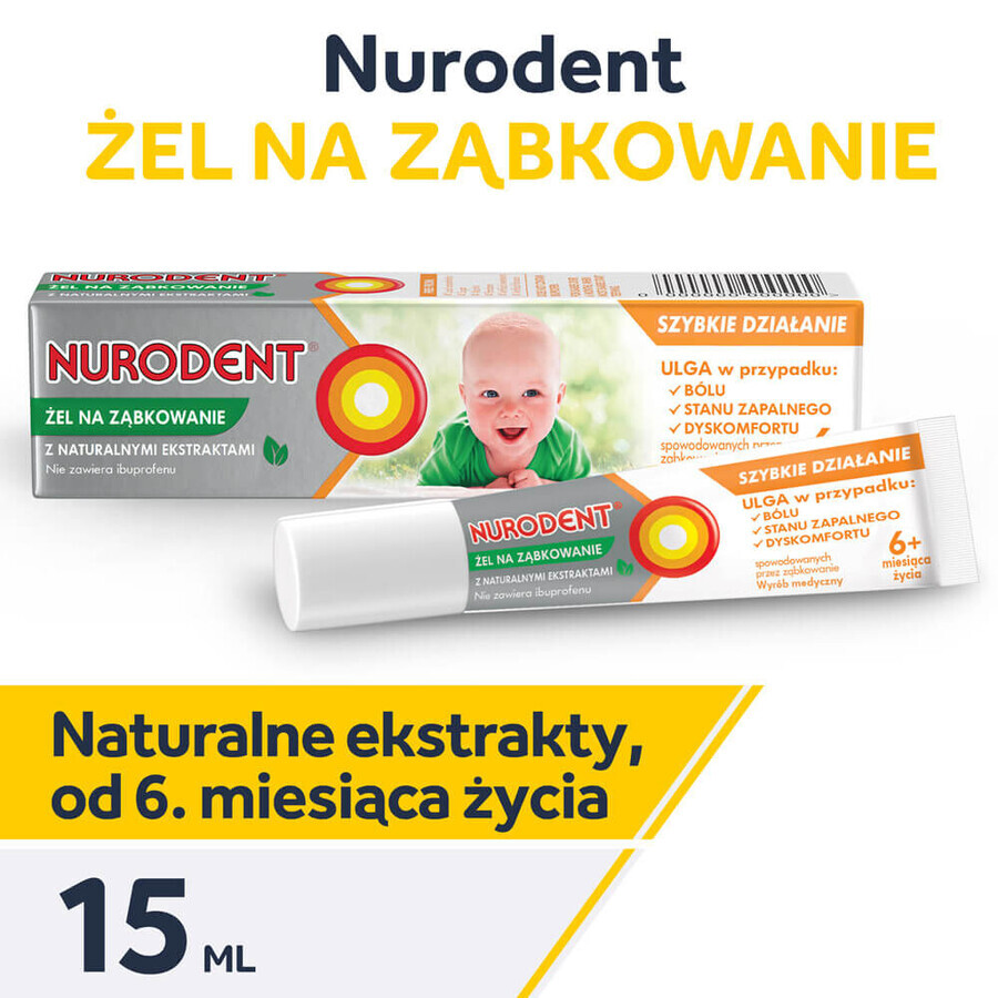 Gel per dentizione Nurodent, 15 ml, Reckitt Benckiser