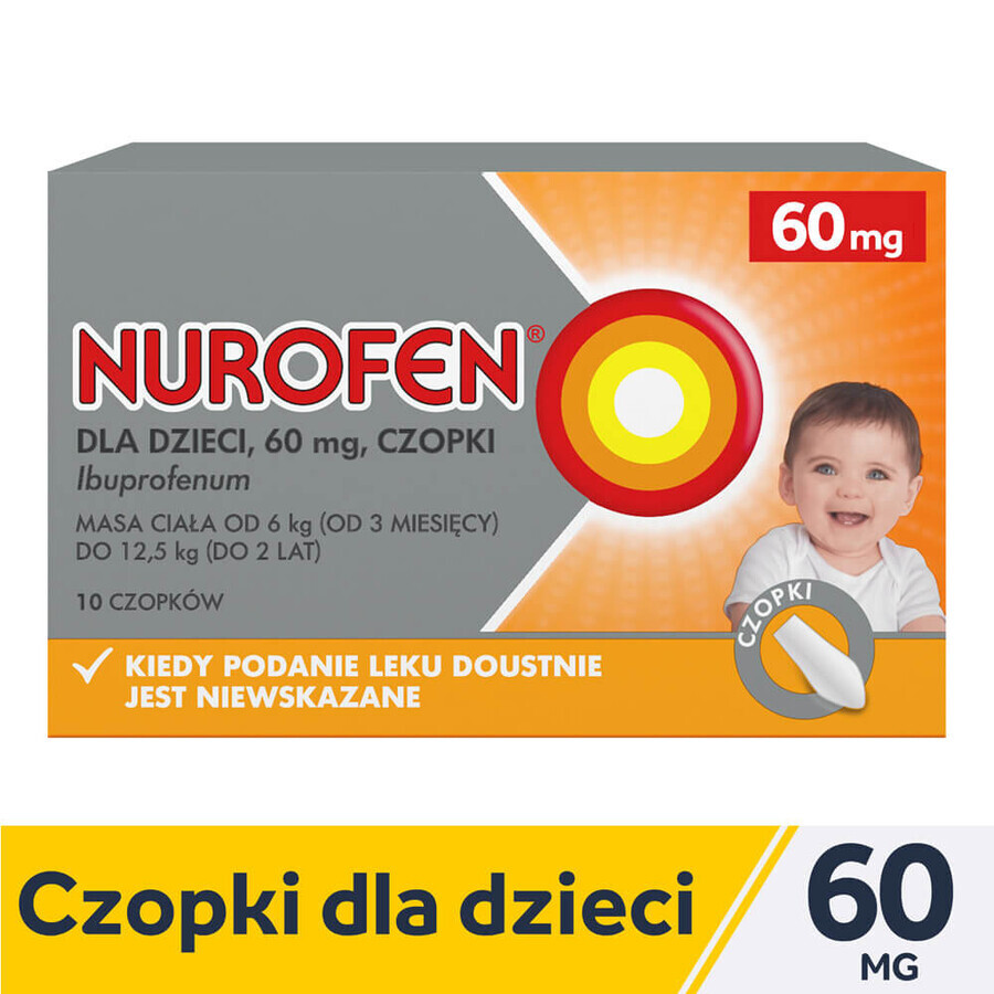 Nurofen per bambini 60 mg, supposte , 10 pezzi