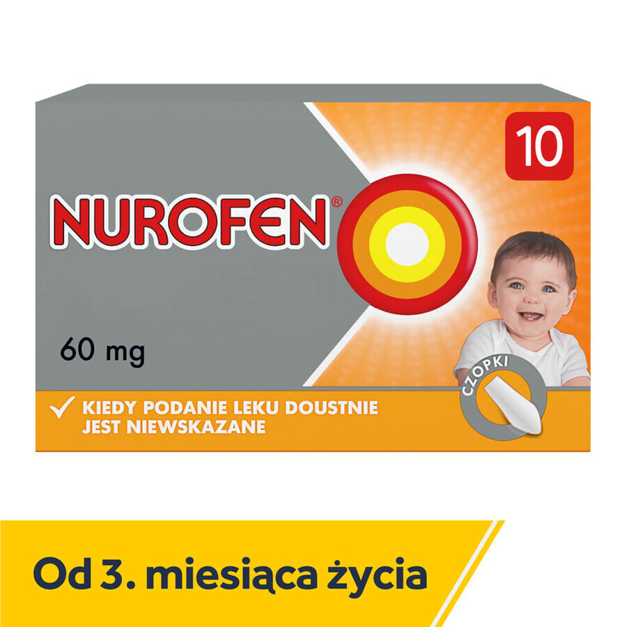 Nurofen per bambini 60 mg, supposte , 10 pezzi