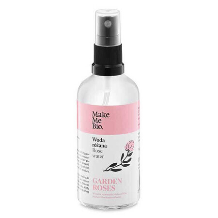 Make Me Bio Garden Roses, Rosenwasser, Glasflasche mit Zerstäuber, 100 ml