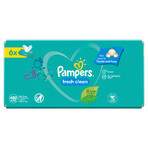 Pampers Fresh Clean, toallitas húmedas, 6 x 80 piezas