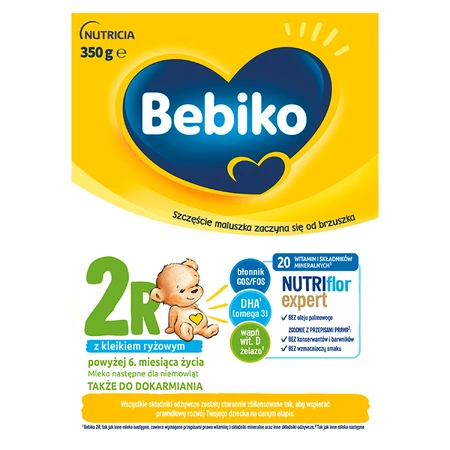 Bebiko 2R Nutriflor Expert, terci de orez după lapte, peste 6 luni, 350 g