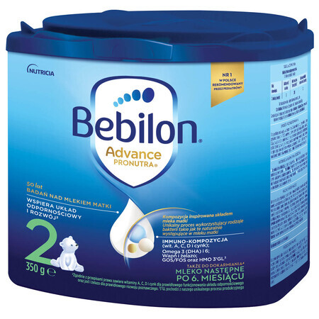 Bebilon Advance Pronutra 2, lait de suite, plus de 6 mois, 350 g