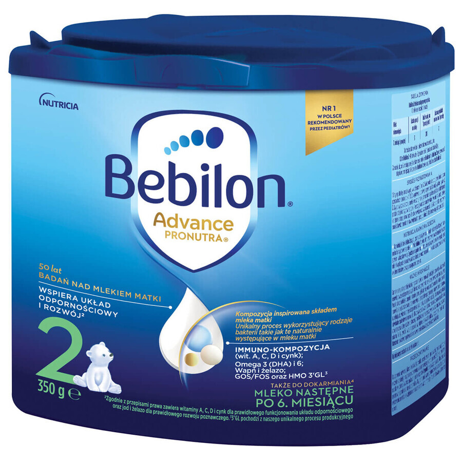 Bebilon Advance Pronutra 2, lait de suite, plus de 6 mois, 350 g