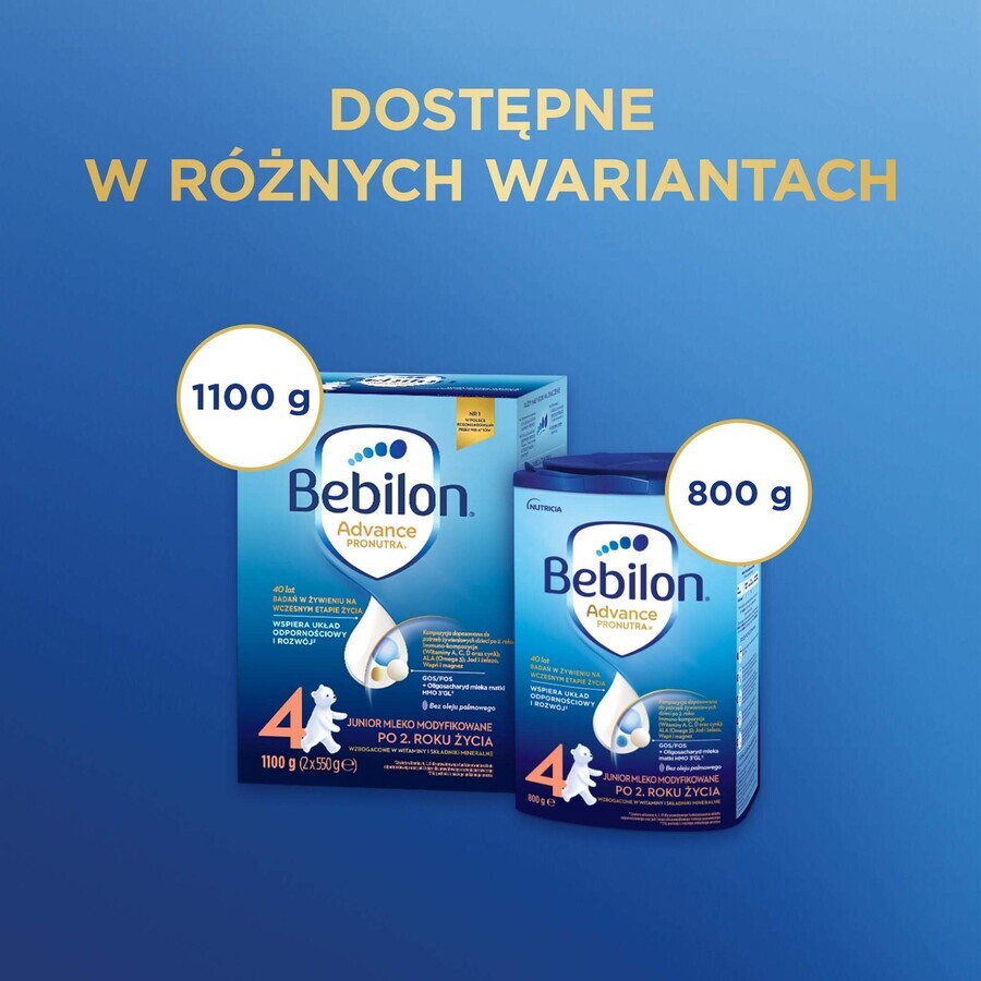 Bebilon Advance Pronutra 4 Junior, modifizierte Milch, nach 2 Jahren, 1100 g