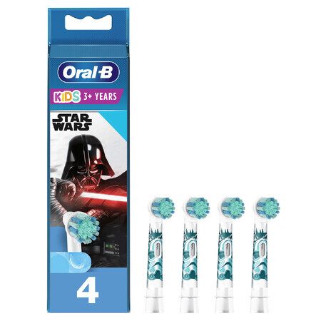 Oral-B Kids Stages Power Electric Toothbrush Tips Star Wars 3+ Ultra Soft 4 Pack