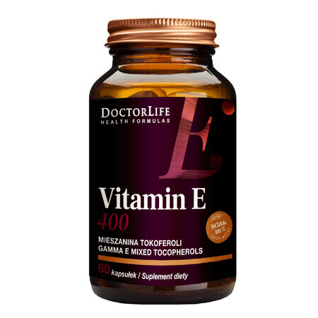 Doctor Life Vitamin E 400, gemischte Tocopherole, 60 Kapseln