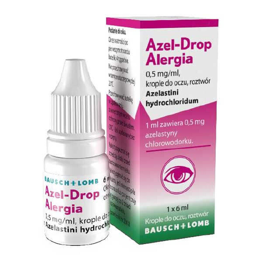 Azel-Drop Allergie, 0,5 mg/ml, Augentropfen, Lösung, 6 ml