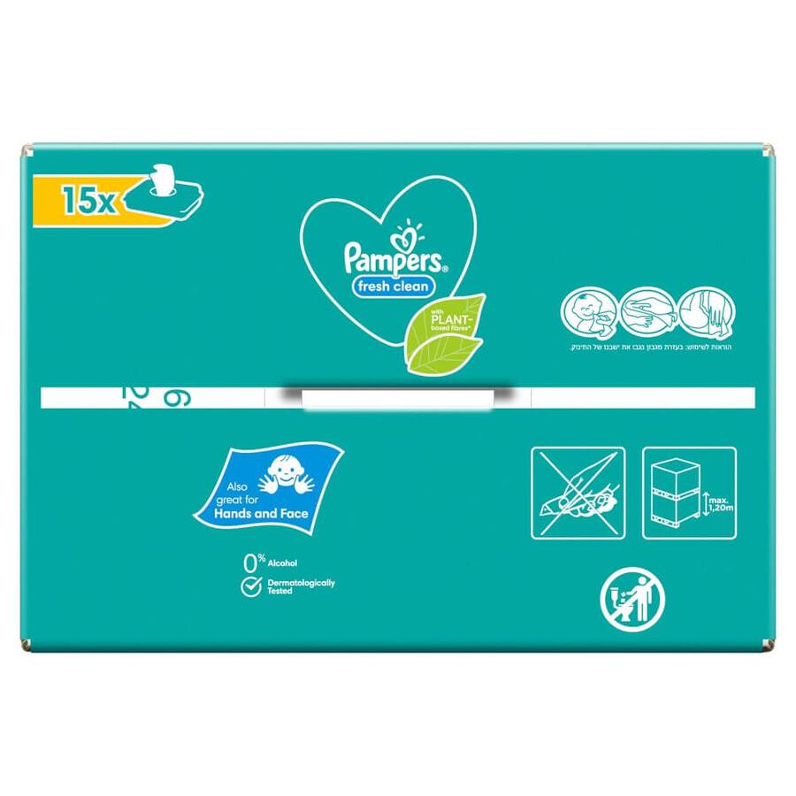 Pampers Fresh Clean, salviette umidificate, 15 x 80 pz.