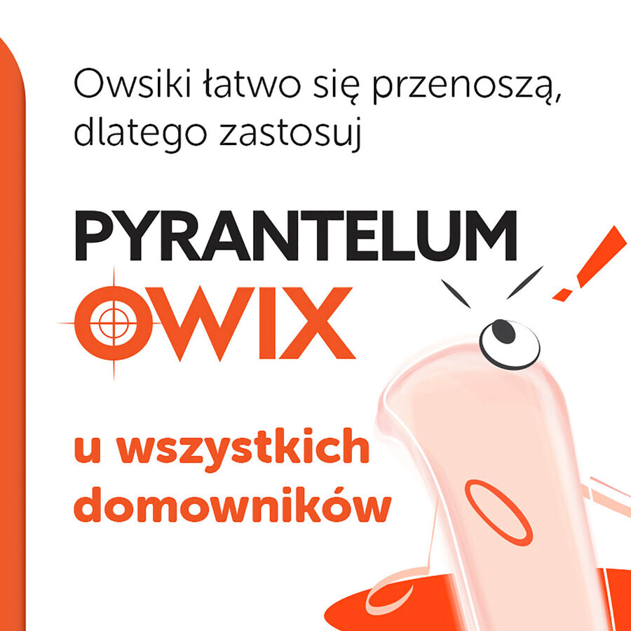 Pyrantelum OWIX, 250 mg/ 5ml, sospensione orale, 15 ml