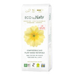 Eco By Naty, compresas ecológicas, compostables, Normal, 14 unid.