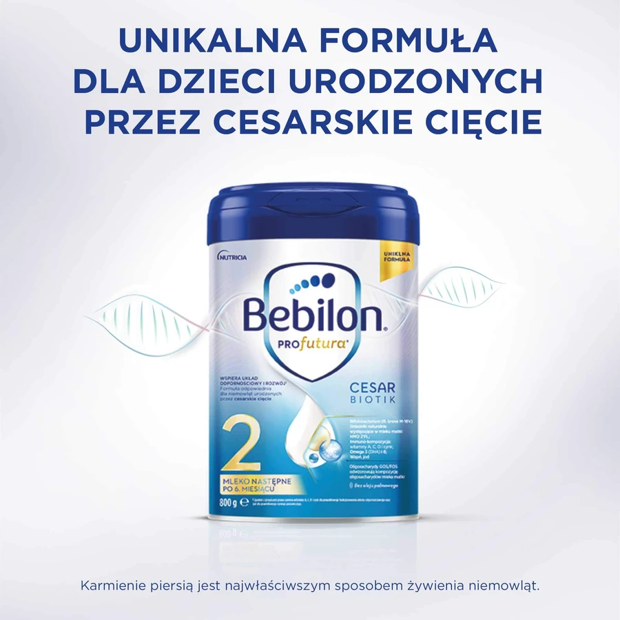 Bebilon Profutura CesarBiotik 2, latte di proseguimento, dopo 6 mesi, 800 g