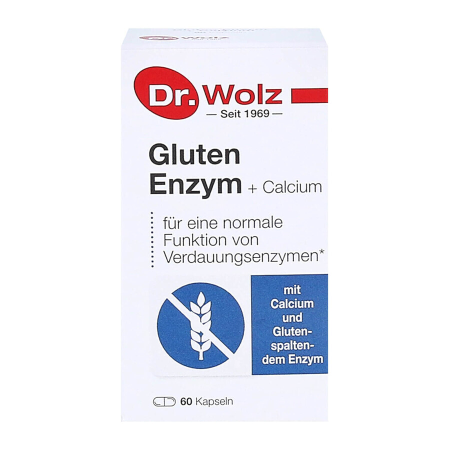 Gluten-Enzym + Calcium, Gluten-Enzym + Calcium, 60 Kapseln