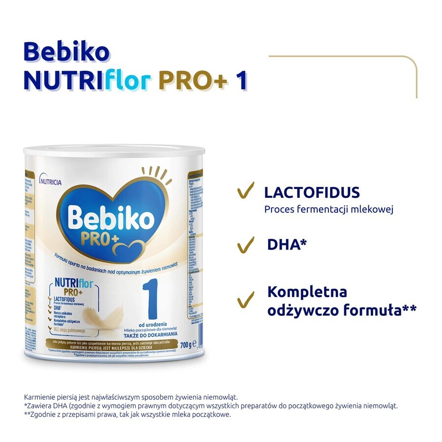 Bebiko Pro+ 1 Nutrriflor Pro+, Säuglingsmilch, ab Geburt, 700 g