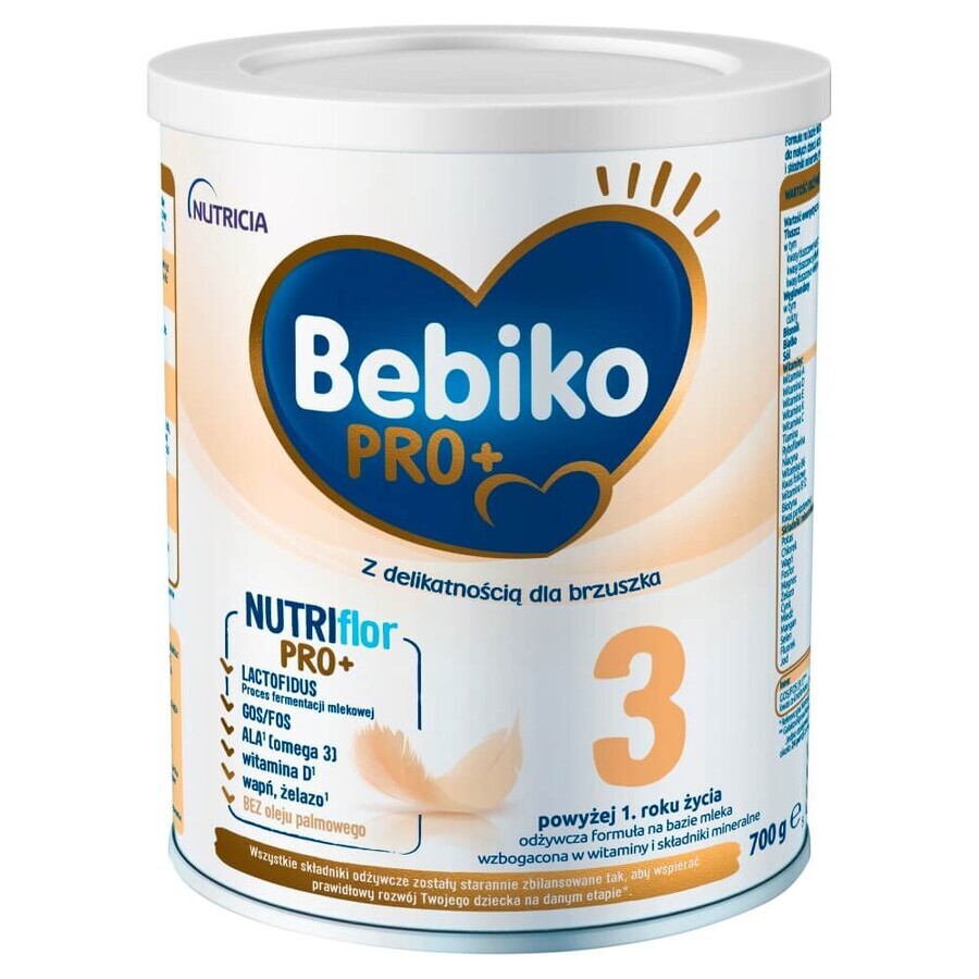 Bebiko Pro+ 3 Nutriflor Pro+, latte modificato, oltre 1 anno, 700 g