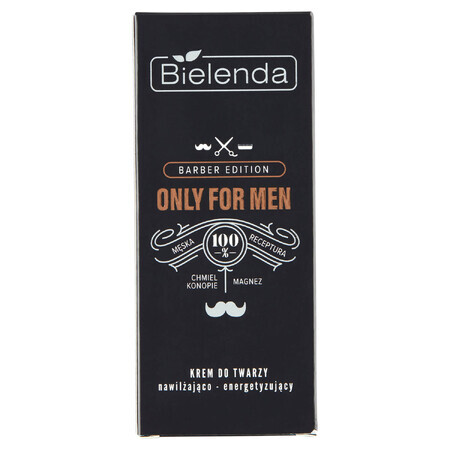 Bielenda Only For Men Barber Edition, cremă hidratantă și energizantă, 50 ml