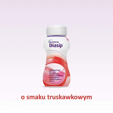 Diasip, Präparat für Diabetiker, Erdbeergeschmack, 4 x 200 ml