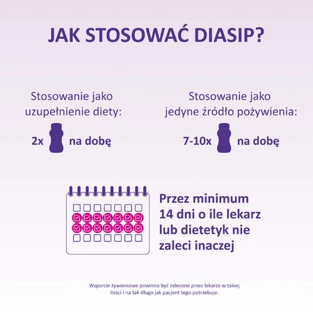 Diasip, Präparat für Diabetiker, Erdbeergeschmack, 4 x 200 ml
