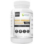 Wish Carbon activat de nucă de cocos 250 mg, pulbere, 250 g