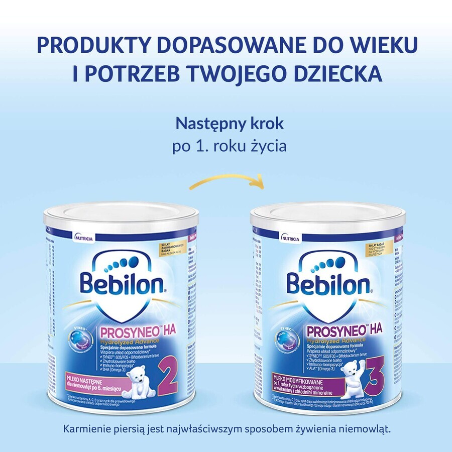 Bebilon Prosyneo HA Hydrolyzed Advance 2, Folgemilch, nach 6 Monaten, 400 g