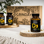 Grinday Vegan D3, vitamina D3 vegana 2000 UI, 60 capsule