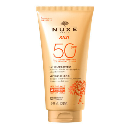 Nuxe Sun, Bräunungslotion für Gesicht und Körper, SPF 50, 150 ml