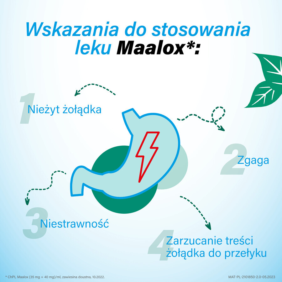 Maalox (35 mg + 40 mg)/ml, Suspension zum Einnehmen, 250 ml