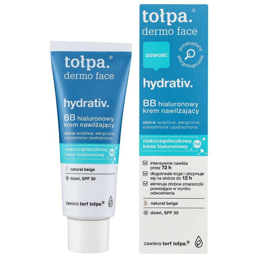 Tolpa Dermo Face Hydrativ, day hyaluronic moisturizing BB, SPF 30, 40 ml