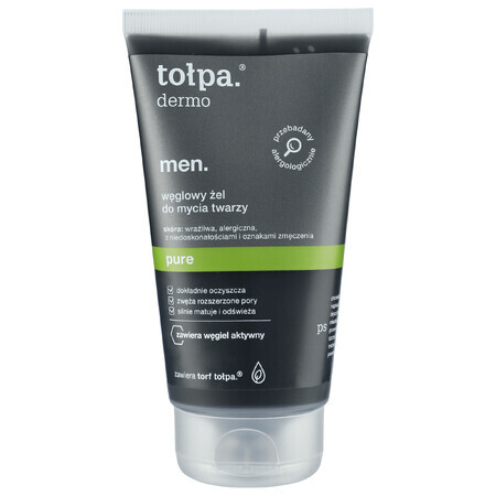 Tolpa Dermo Men Pure, reinigendes Holzkohle-Peeling gegen Mitesser, 100 ml